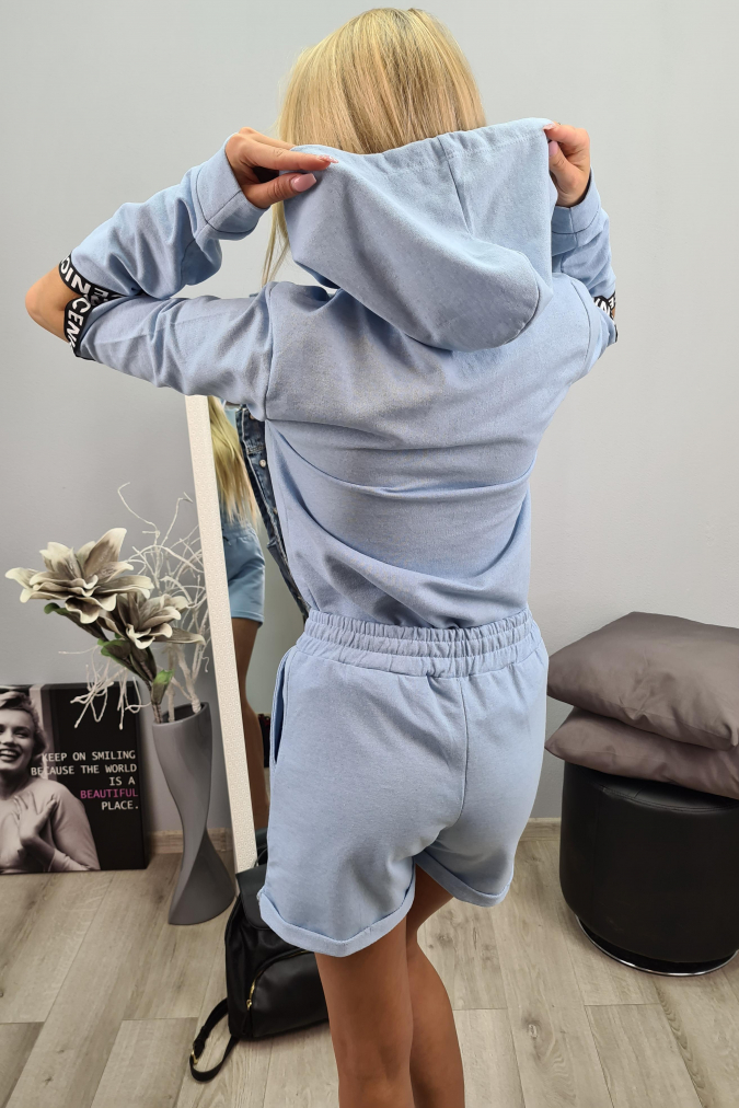 Dres S185  wycięcia na łokciach EVA baby blue