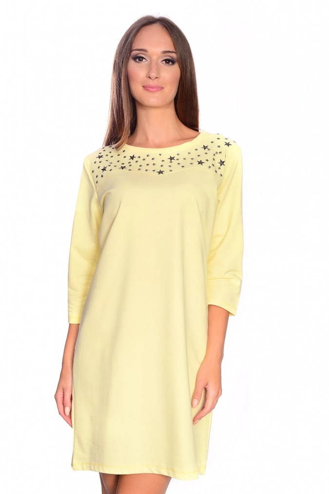 Sukienka 3026 - Pastelowy żółty