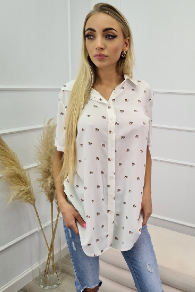 Koszula 216 małe misie ELLON biała