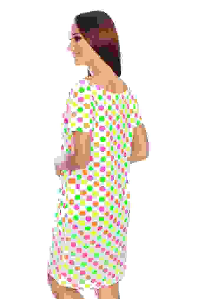 Sukienka 3245 - Neonowe grochy
