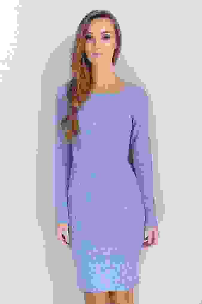 Sukienka 0026-1s - Niebieski
