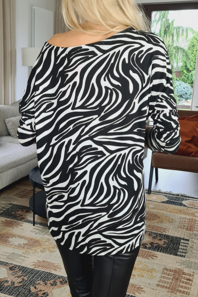 Bluzka 9729 oversize  DANNY zebra