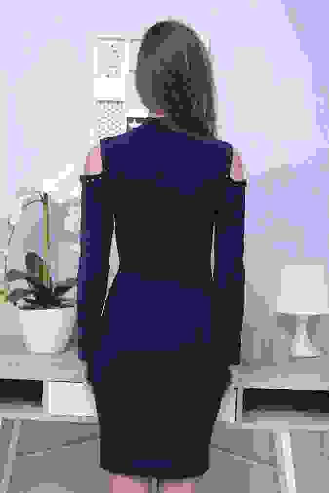 Sukienka 0026-3S - Granatowy