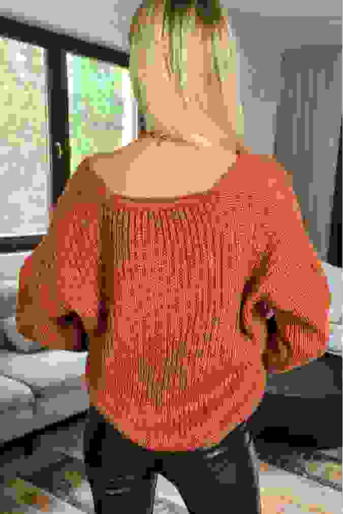 Kardigan sweter 202 ANGORA ceglany