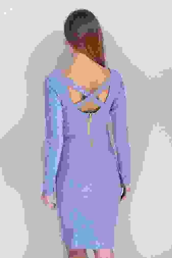 Sukienka 0026-1s - Niebieski