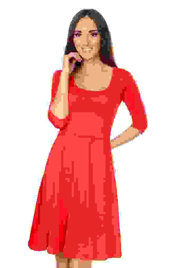 Sukienka P6409 - Czerwony