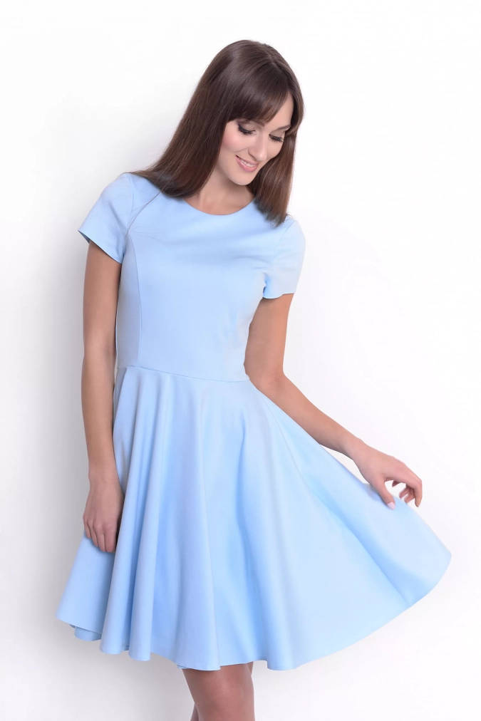 Sukienka 10007 - Pastelowy niebieski
