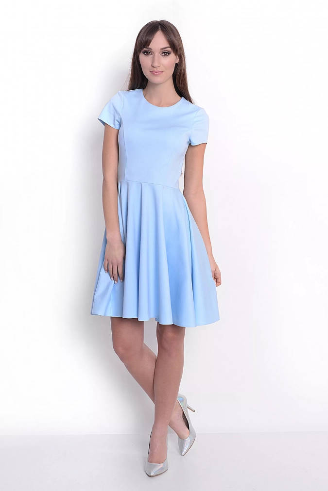 Sukienka 10007 - Pastelowy niebieski