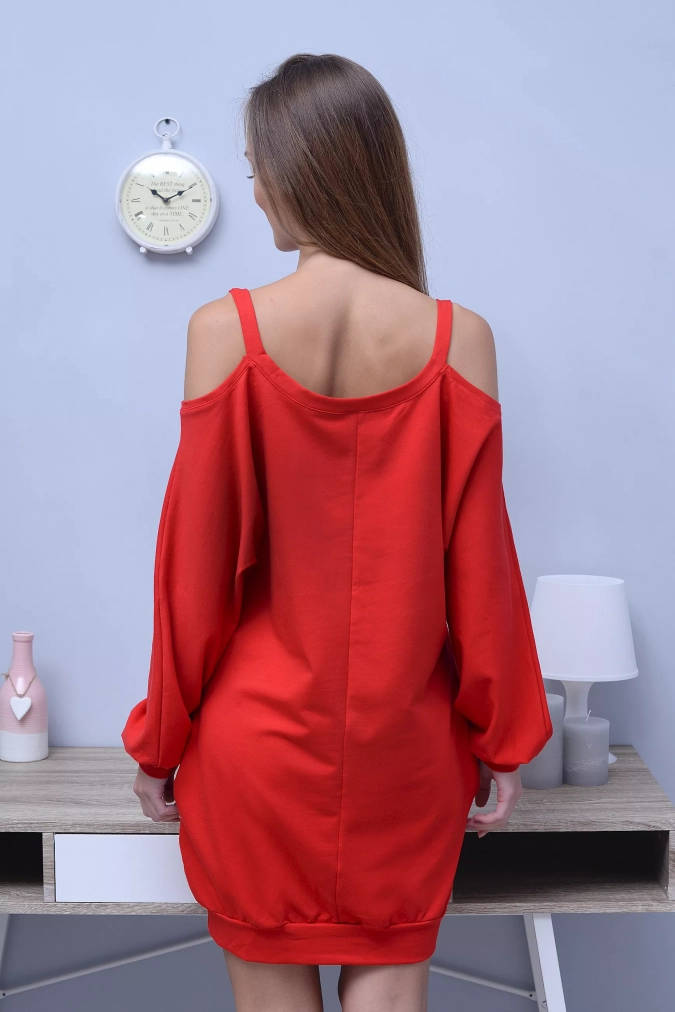 Sukienka 10252B - Czerwony
