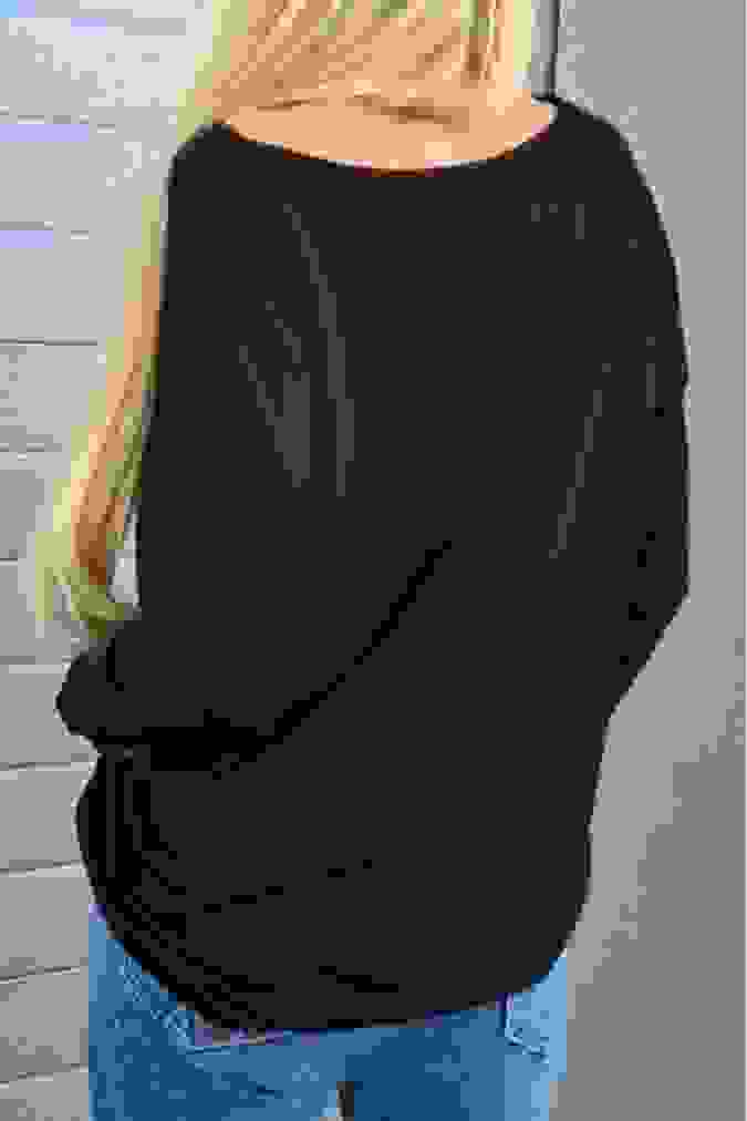 Bluzka 9662 abstrakcyjna twarz MEYA czarna