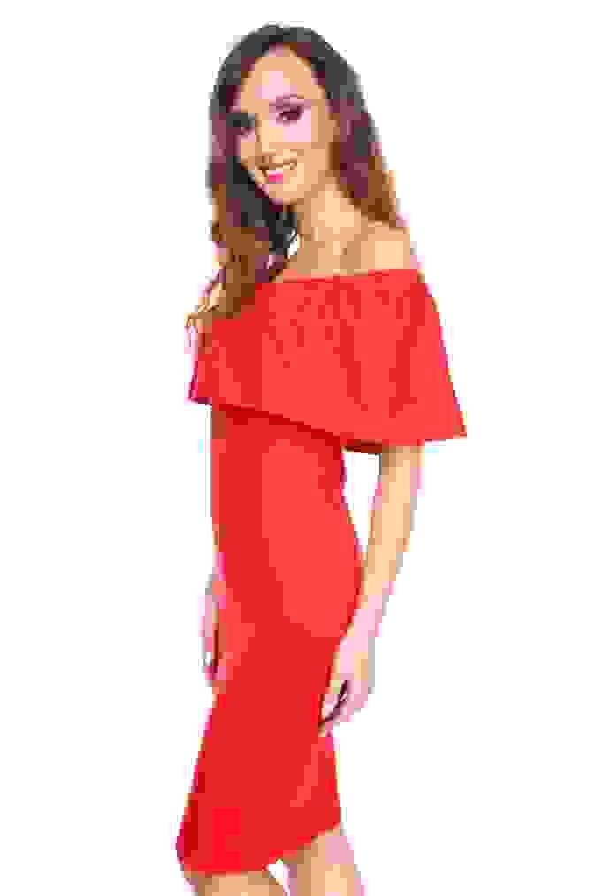 Sukienka 9051 - Czerwony