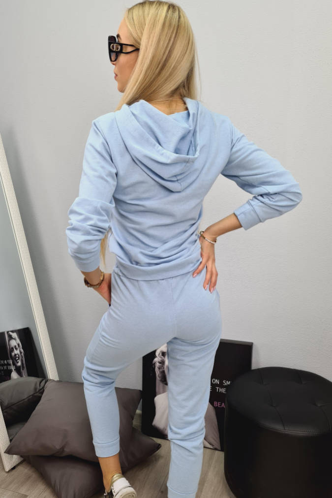 Dres S161 nadruk małej kawy baby blue