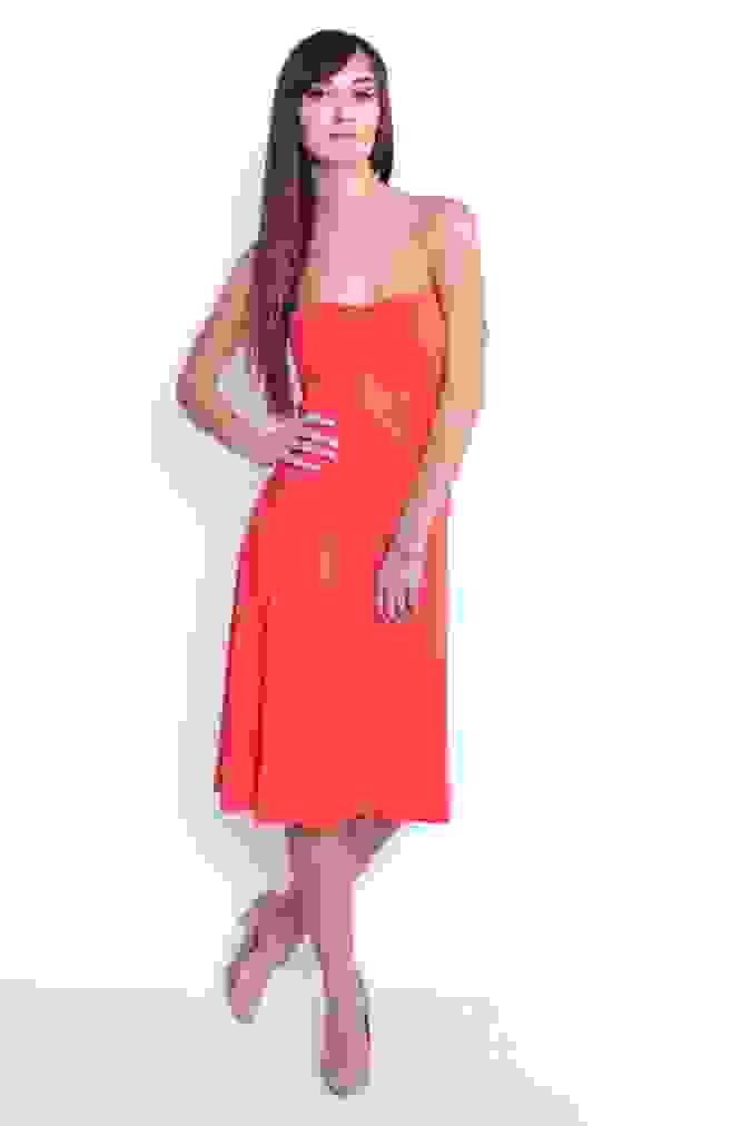 Sukienka/spódnica 8205 - Koralowy