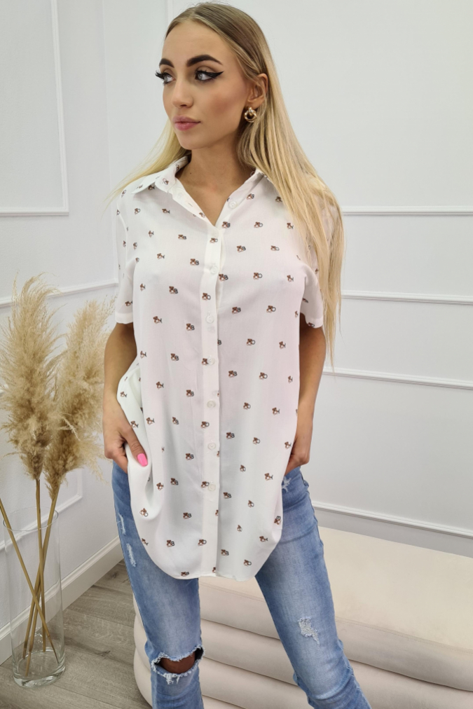 Koszula 216 małe misie ELLON biała