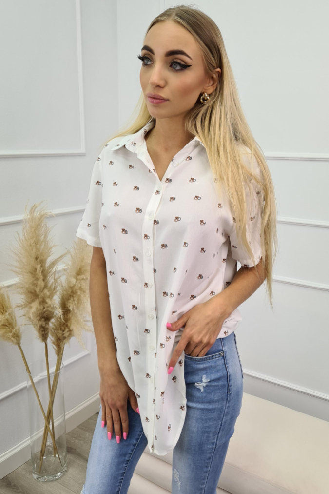 Koszula 216 małe misie ELLON biała