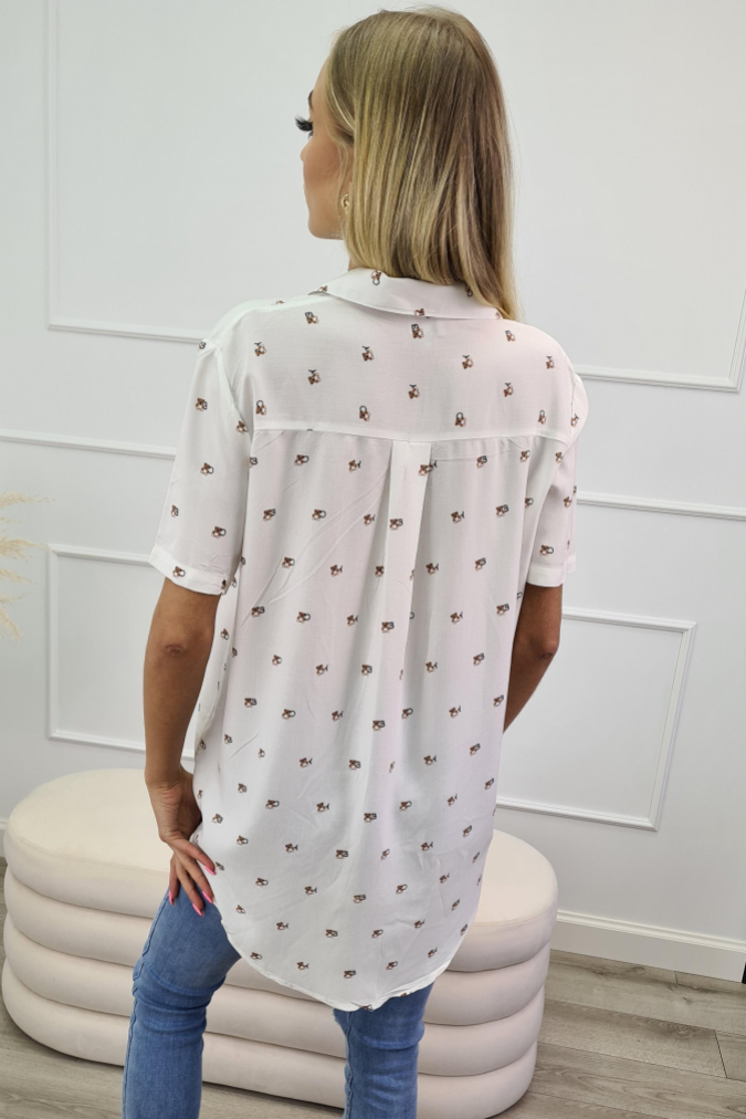 Koszula 216 małe misie ELLON biała