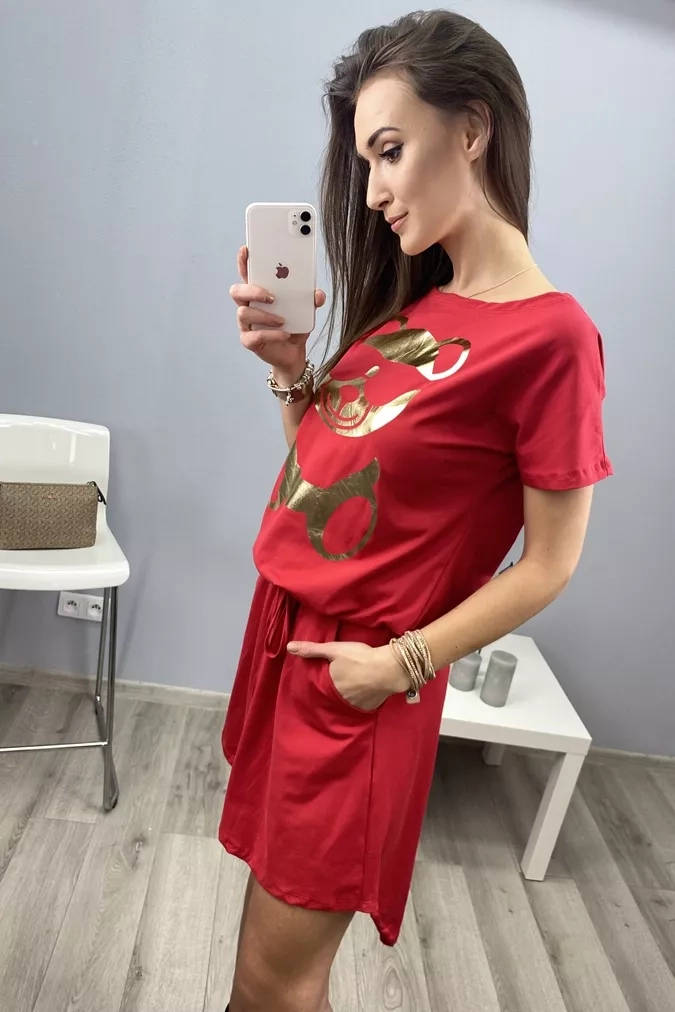 Sukienka 9302 - Czerwony