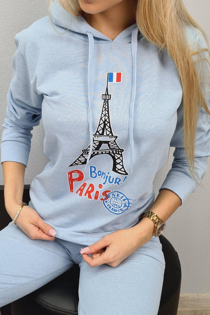 Dres S154 wieże Eiffla Paris baby blue