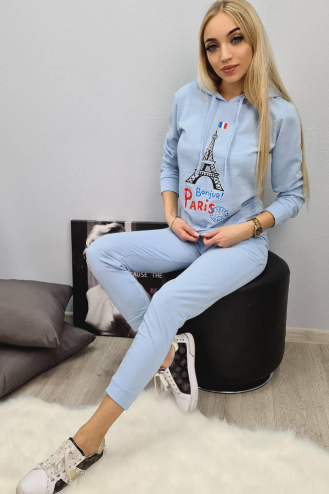 Dres S154 wieże Eiffla Paris baby blue