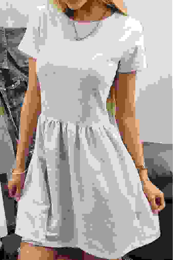 Sukienka 0252 LUNA rozkloszowana szary melanż