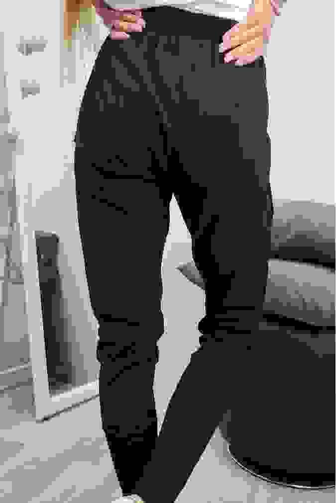 Spodnie 588 AMY bojówki pikowane czarne